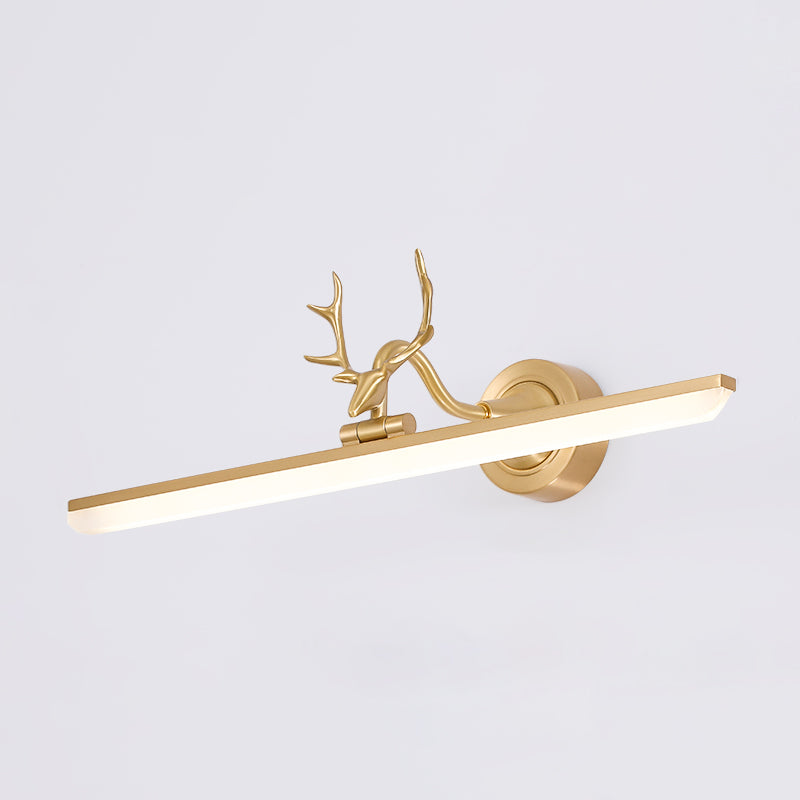 Linear Shape Modern Style Vanity Light Metal 1-Light LED Mirror Light for Bathroom