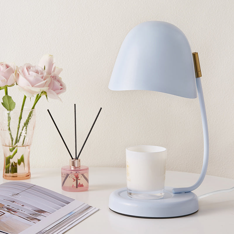 Nordic Metal Table Lamp Colorful Eggshell Shape Desk Lamp without Candles for Bedroom