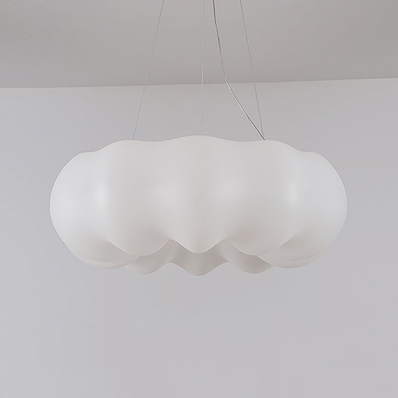 Minimalist Style Hanging Lamp Cloud Shape Plastic Chandelier Pendant Light