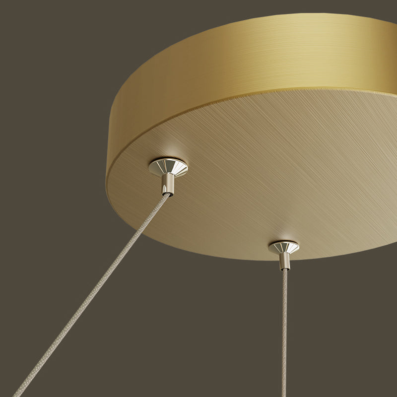 Spiral Shade Chandelier Light Modern Metal 1 Light Chandelier Lighting Fixture in Gold