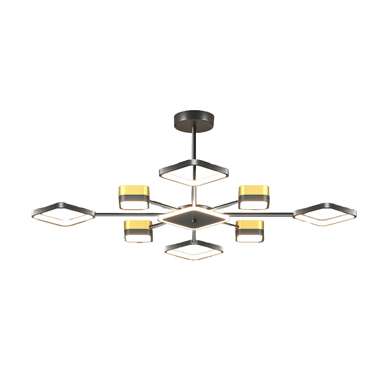 Square Shade Metal Chandelier Lights Modern Chandelier Lighting Assemblantes