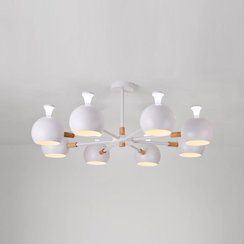 Multi Light Spherical Branch Hanging Light Modern Style Metal Hanging Lighting for Bedroom