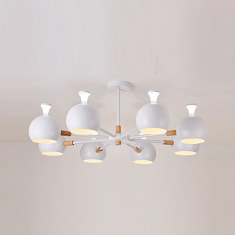 Multi Light Spherical Branch Hanging Light Modern Style Metal Hanging Lighting for Bedroom