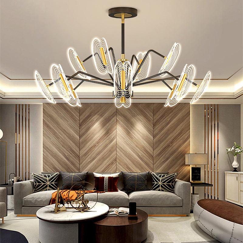 Multi Light Unique Branch Hanging Lights Modern Style Metal Hanging Lighting for Study