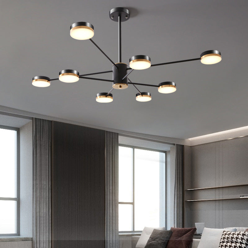 Multi Light Circular Branch Hanging Lights Modern Style Metal Hanging Lighting for Bedroom