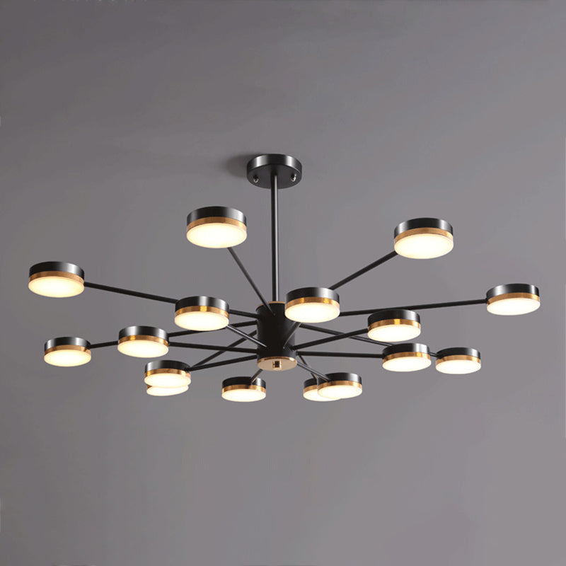 Multi Light Circular Branch Hanging Lights Modern Style Metal Hanging Lighting for Bedroom