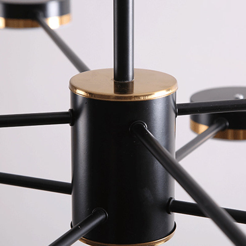 Multi Light Circular Branch Hanging Lights Modern Style Metal Hanging Lighting for Bedroom