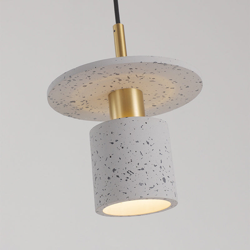 1 Light Unique Hanging Pendant Modern Style Cement Hanging Lighting for Living Room