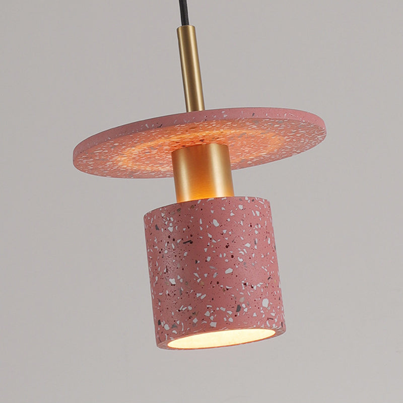 1 Light Unique Hanging Pendant Modern Style Cement Hanging Lighting for Living Room