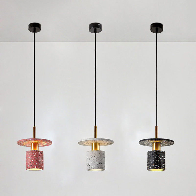 1 Light Unique Hanging Pendant Modern Style Cement Hanging Lighting for Living Room