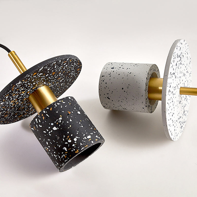 1 Light Unique Hanging Pendant Modern Style Cement Hanging Lighting for Living Room