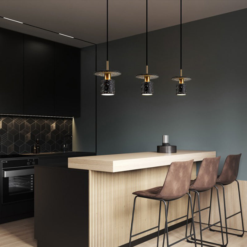 1 Light Unique Hanging Pendant Modern Style Cement Hanging Lighting for Living Room