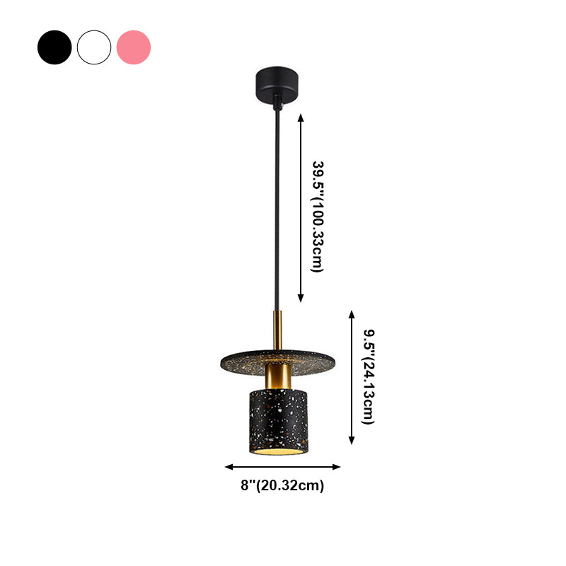 1 Light Unique Hanging Pendant Modern Style Cement Hanging Lighting for Living Room