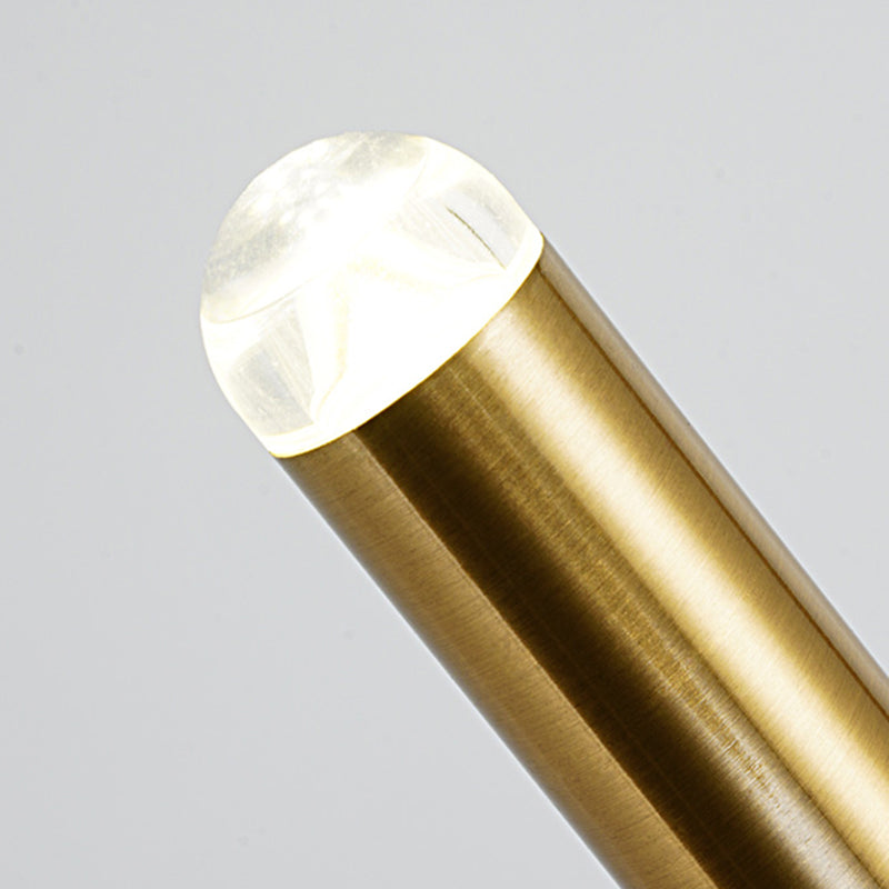 Modern Style Line Shade Hanging Light Metal Multi Light Pendant Lamp for Bedroom