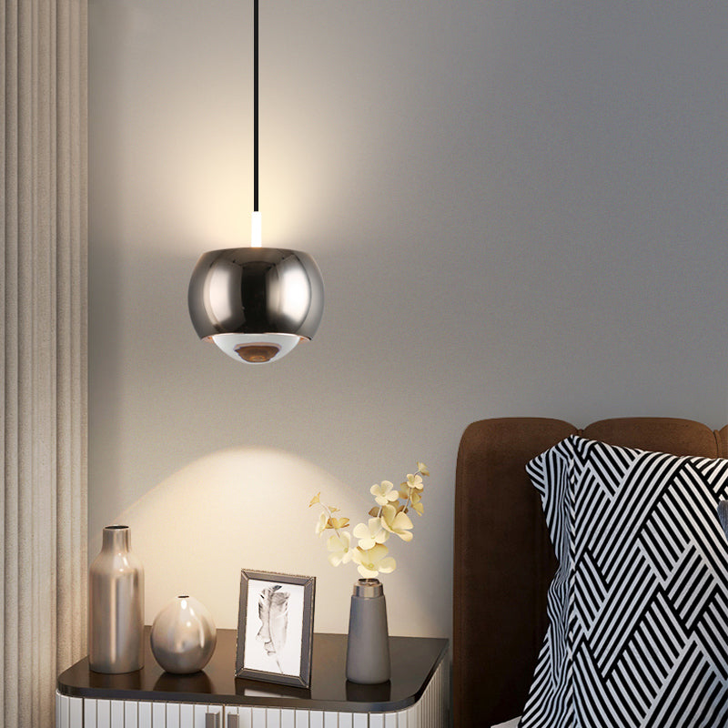 Metal Round Shape Hanging Light Modern Style 1 Light Hanging Light Mount Fixtures