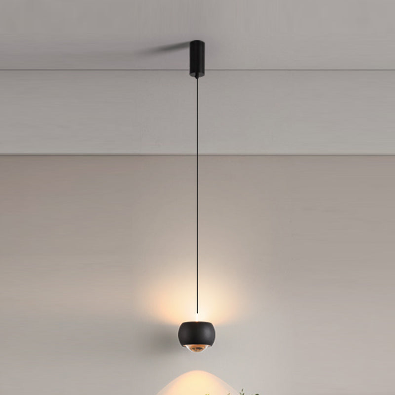 Metal Round Shape Hanging Light Modern Style 1 Light Hanging Light Mount Fixtures