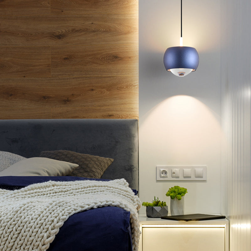 Metal Round Shape Hanging Light Modern Style 1 Light Hanging Light Mount Fixtures