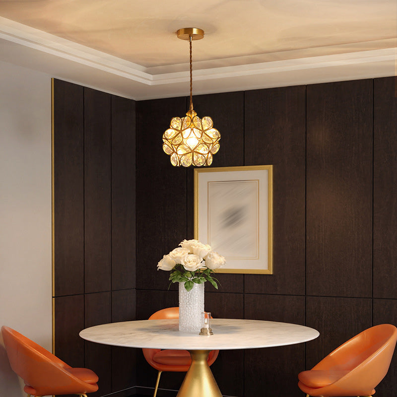 Flower Glass Hanging Pendant Light Nordic Suspension Pendant Light
