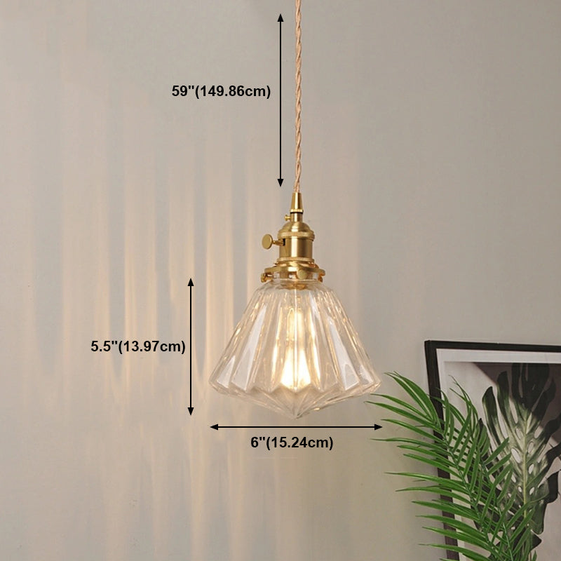 Moderne stijl geometrische down Lighting Glass 1 lichthangende plafondlampen