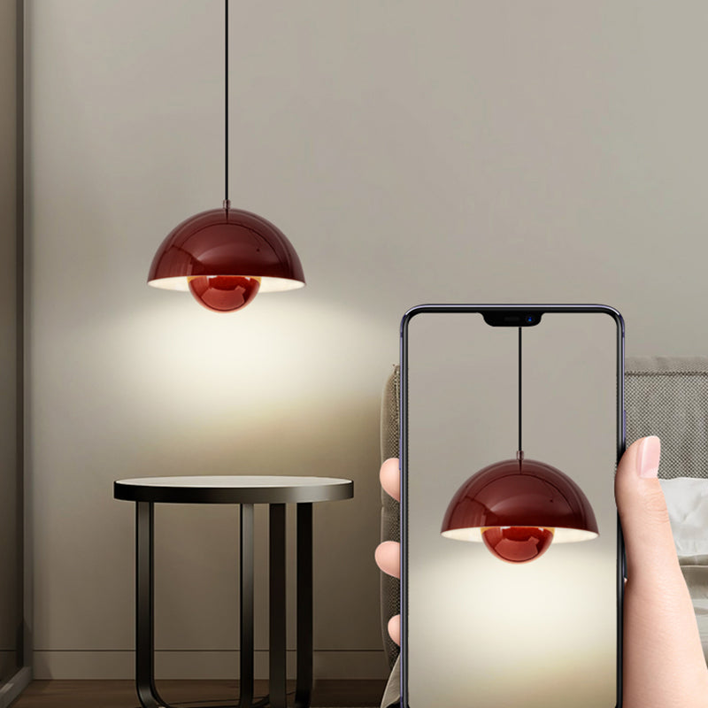 Modern Bud Shape Pendant Light Aluminum Colorful Hanging Pendant for Living Room