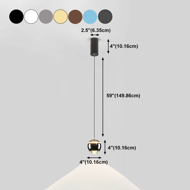 Nordic Globe Form Pendellicht Leichtes Aluminium LED Hanging Anhänger für Wohnzimmer