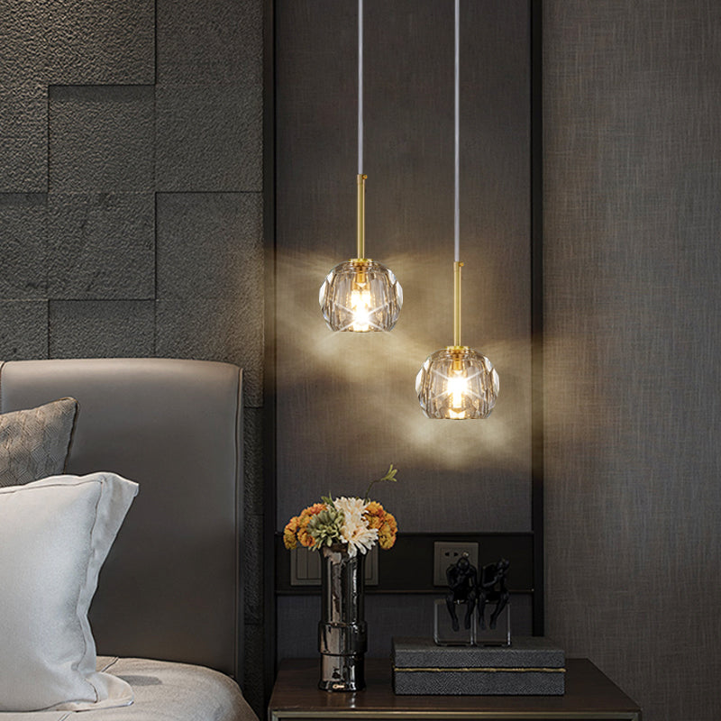 Forme rond Crystal Hanging Light Modern Style Multi Lights Assemblées de luminaires suspendus