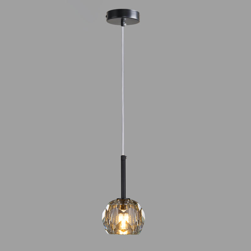 Forme rond Crystal Hanging Light Modern Style Multi Lights Assemblées de luminaires suspendus