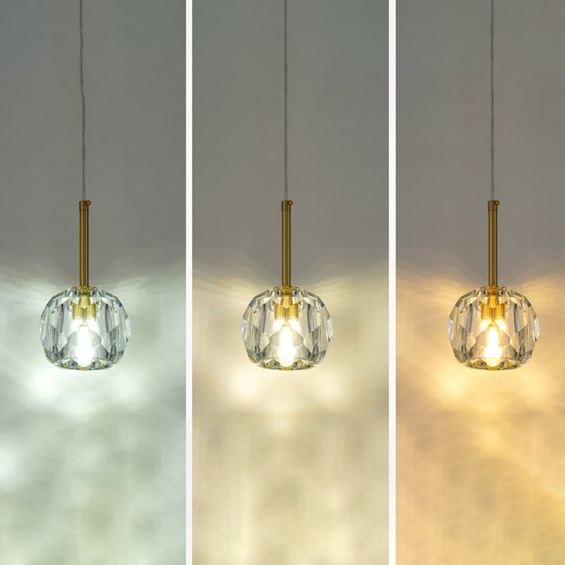 Forme rond Crystal Hanging Light Modern Style Multi Lights Assemblées de luminaires suspendus