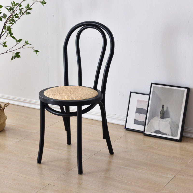 Comedor de madera tradicional, cocina, silla lateral, silla trasera Windsor