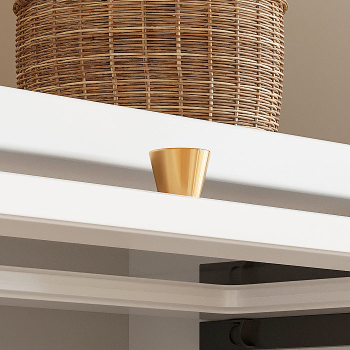 White Bookshelf Contemporary Style Bookcase with Door for Home Office