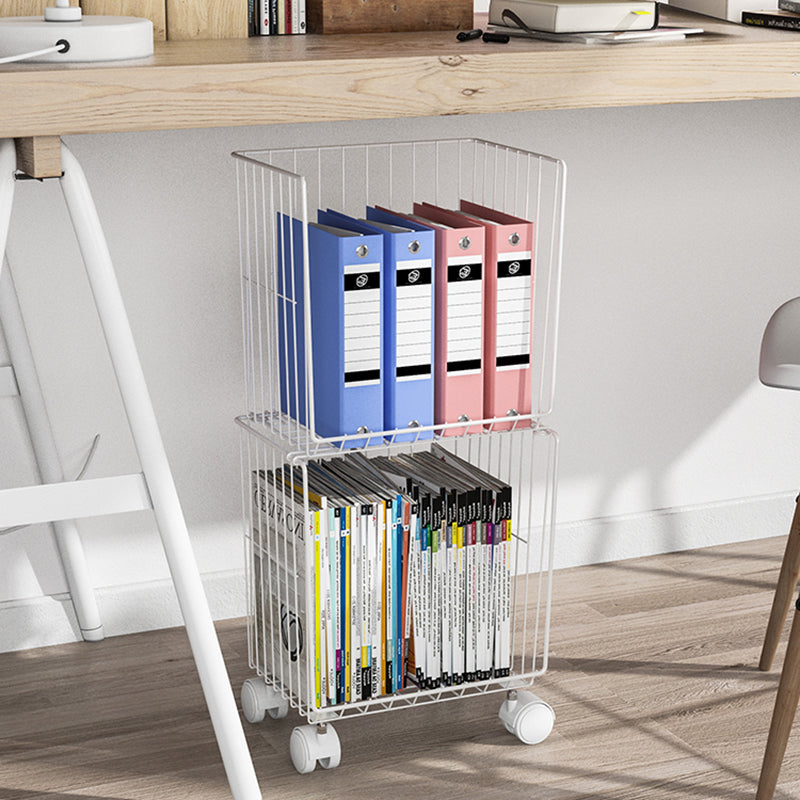 9.5" W Bookshelf Contemporary Style Bookcase with Casters for Home and Study Room