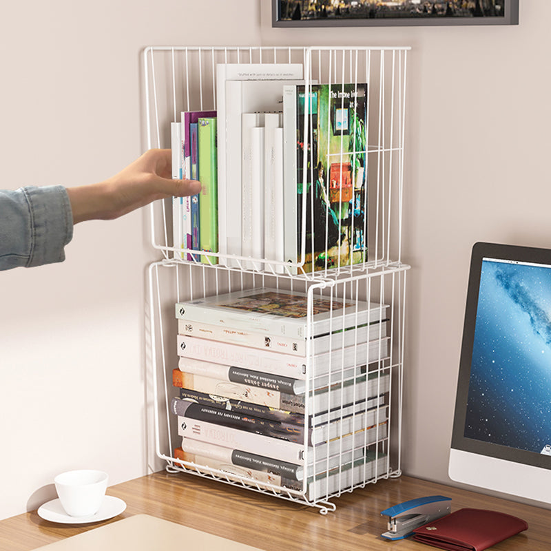 9.5" W Bookshelf Contemporary Style Bookcase with Casters for Home and Study Room