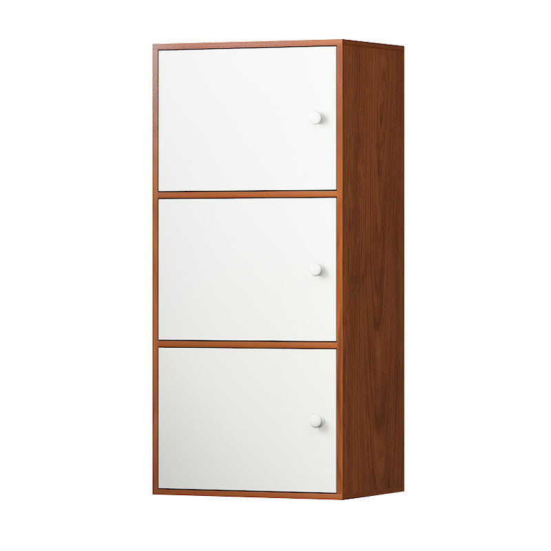 Manufactured Wood Standard Bookcase Contemporary Vertical Shelf with Cabinets