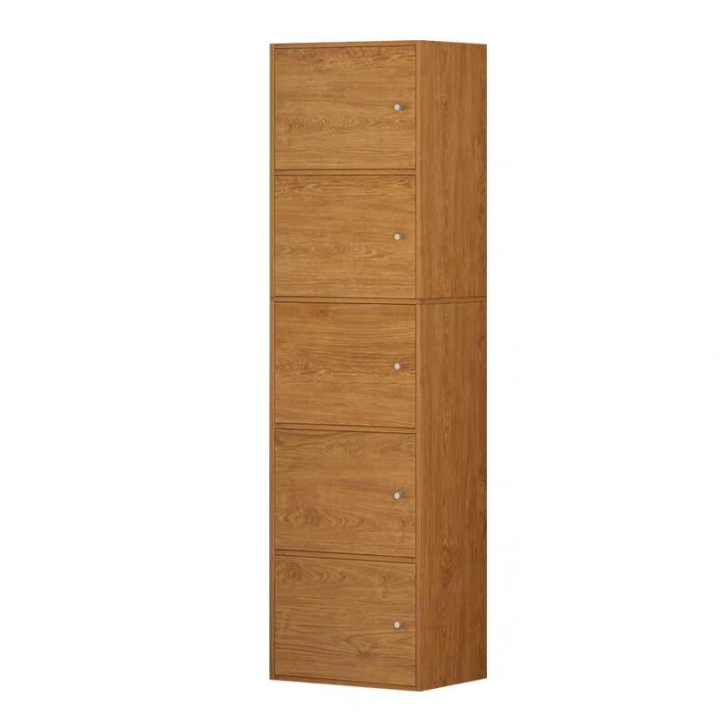 Manufactured Wood Standard Bookcase Contemporary Vertical Shelf with Cabinets