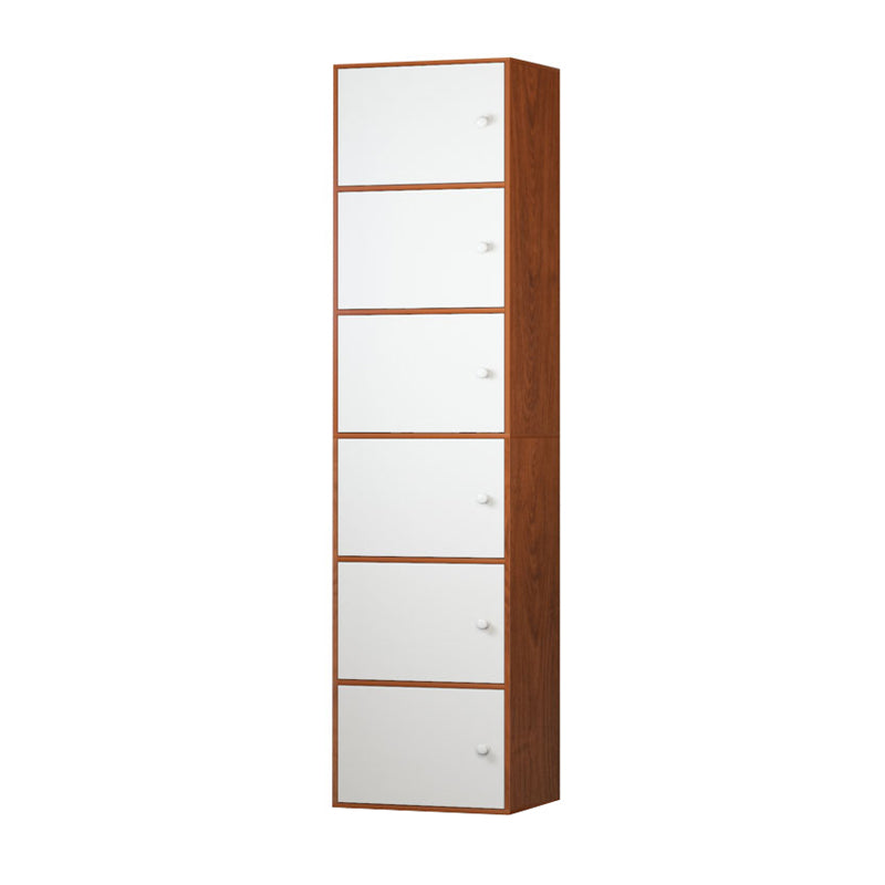 Manufactured Wood Standard Bookcase Contemporary Vertical Shelf with Cabinets