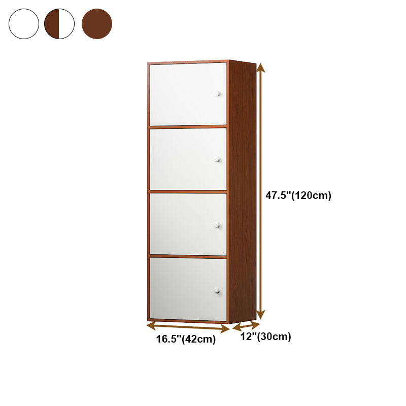 Manufactured Wood Standard Bookcase Contemporary Vertical Shelf with Cabinets