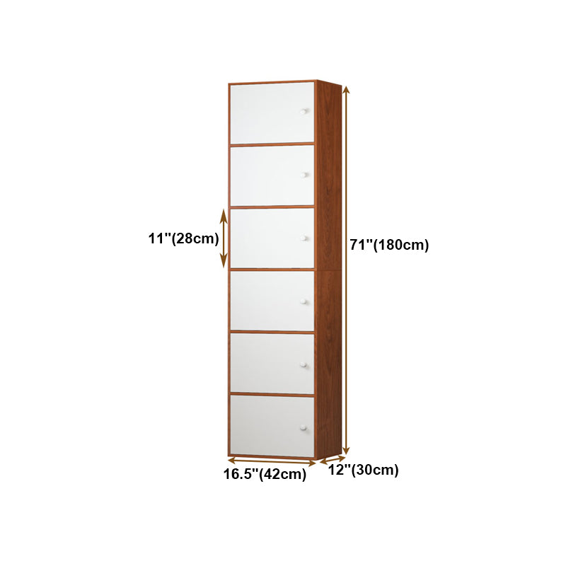 Manufactured Wood Standard Bookcase Contemporary Vertical Shelf with Cabinets