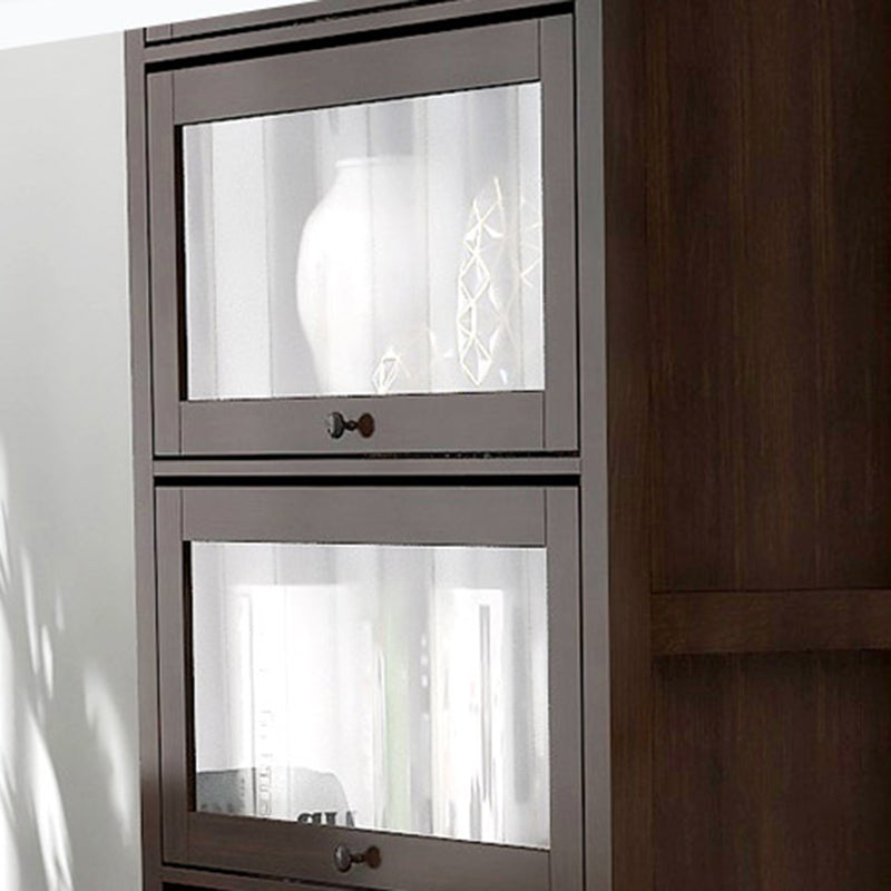 Wood Barrister Bookeground zeitgenössisches vertikales Buchregal mit Türen