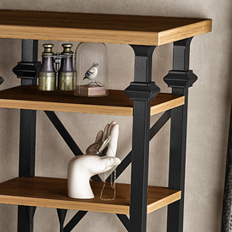 Industrial Style Bookshelf Open Shelf Bookcase with Drawer Storage