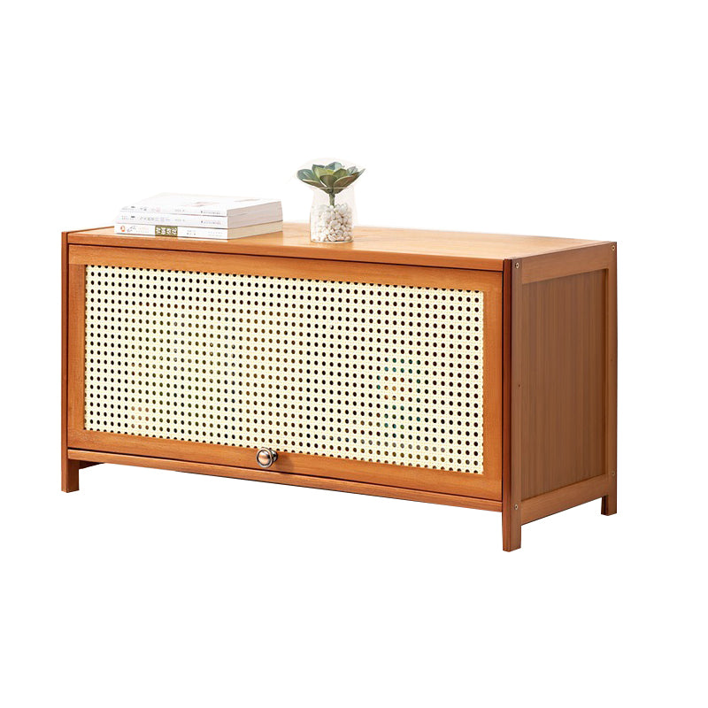 Brown Color Barrister Bookcase Contemporary Bamboo Bookcase for Home Office