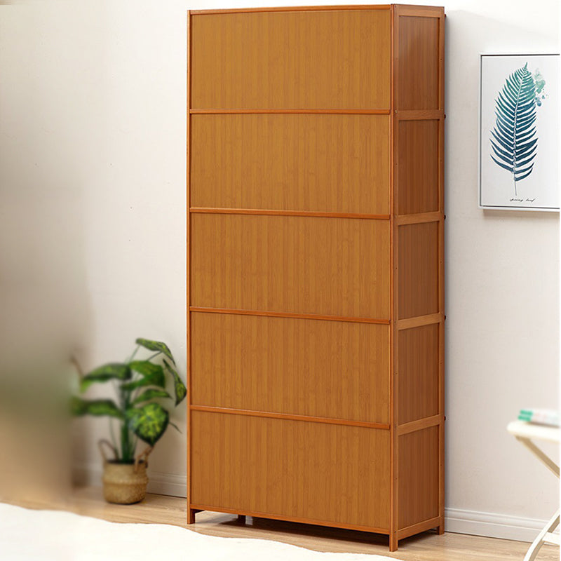 Brown Color Barrister Bookcase Contemporary Bamboo Bookcase for Home Office