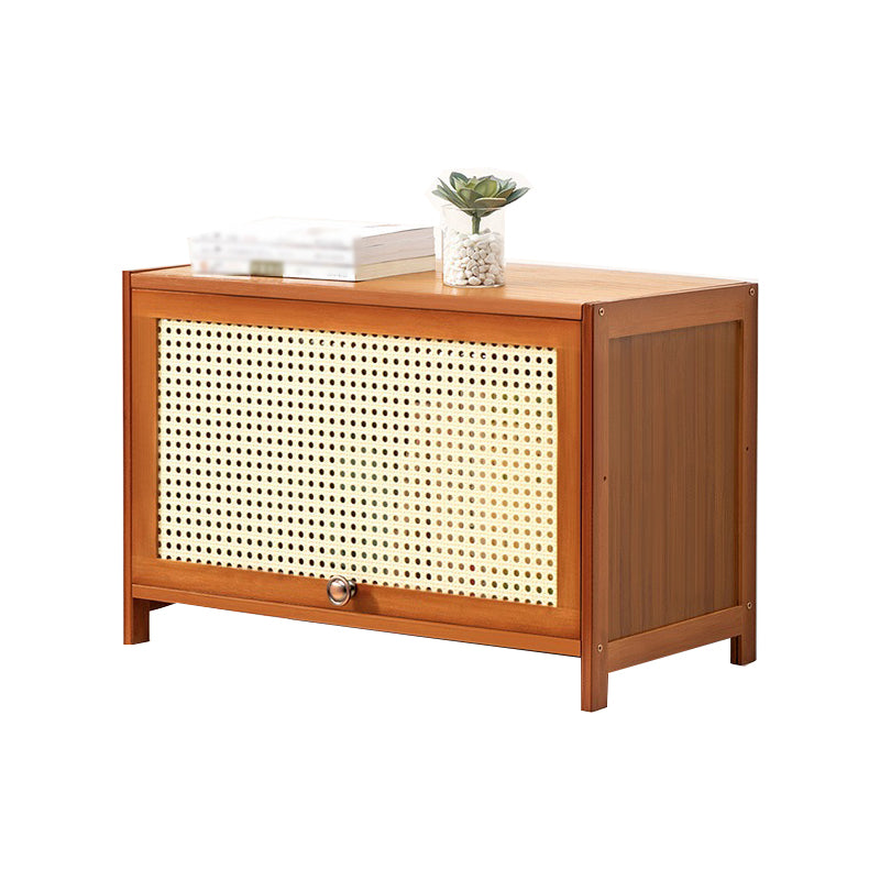 Brown Color Barrister Bookcase Contemporary Bamboo Bookcase for Home Office