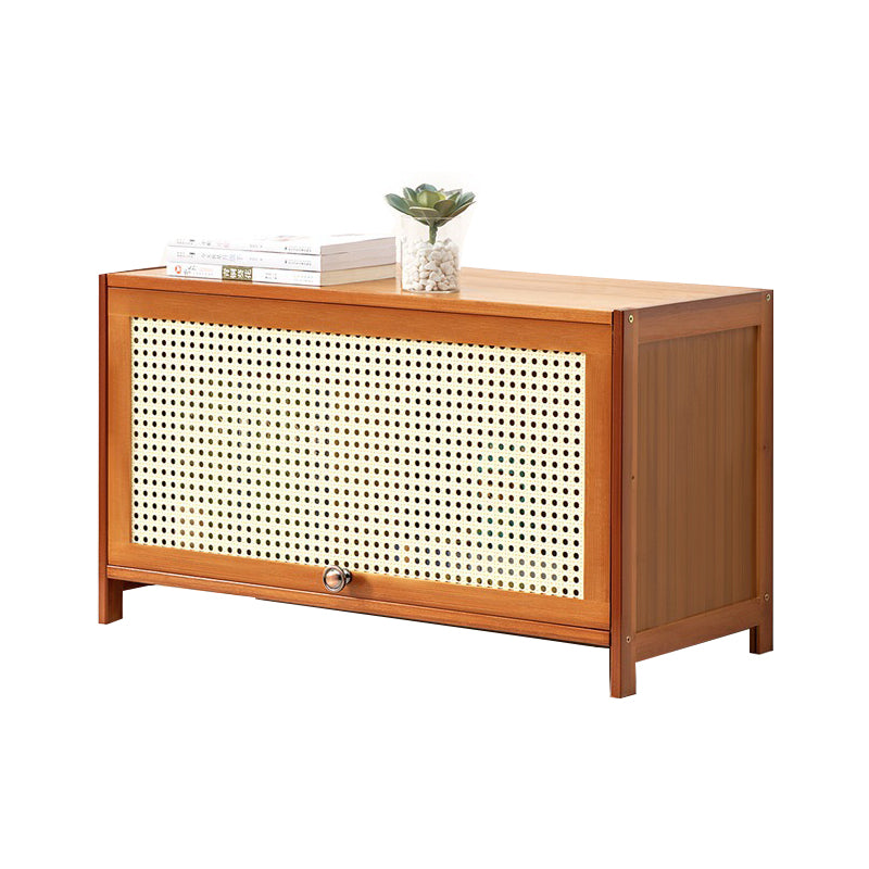 Brown Color Barrister Bookcase Contemporary Bamboo Bookcase for Home Office