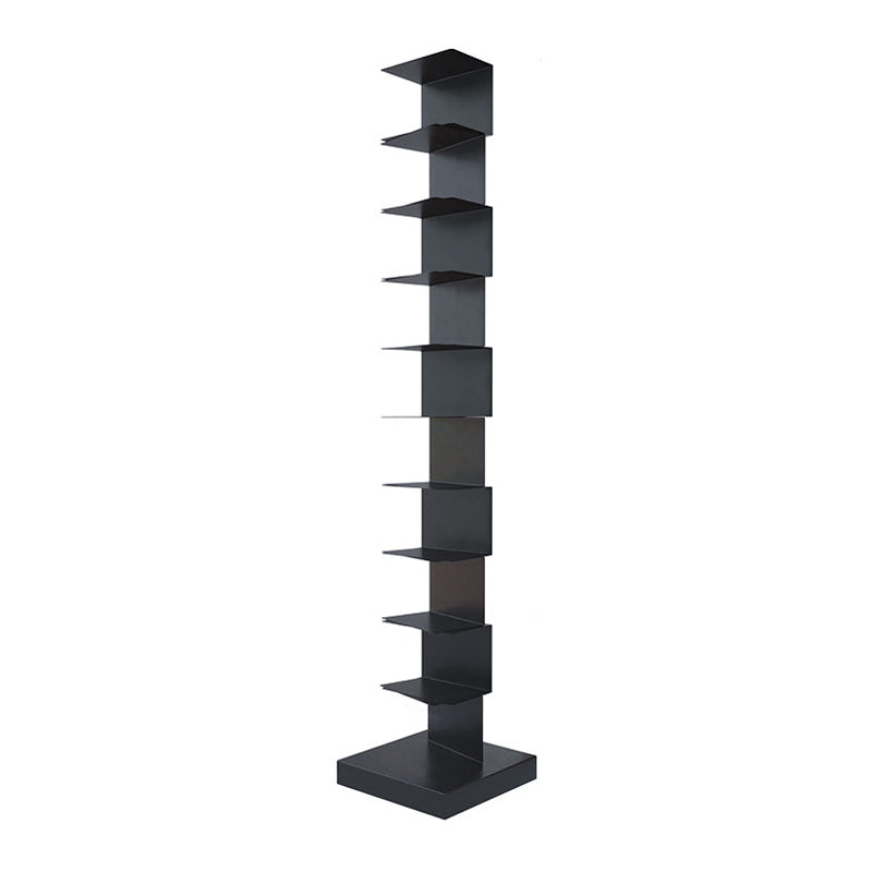 Closed Back Bookshelf Contemporary Style Vertical Bookcase for Home Office