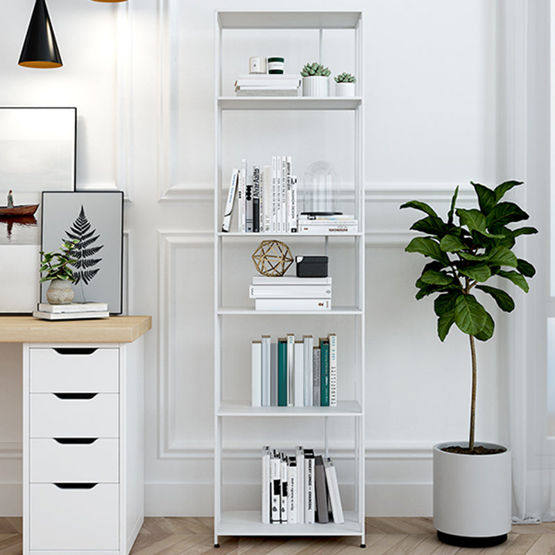 Industrial Style Metal Bookshelf 5-shelf Open Shelf Bookcase for Home