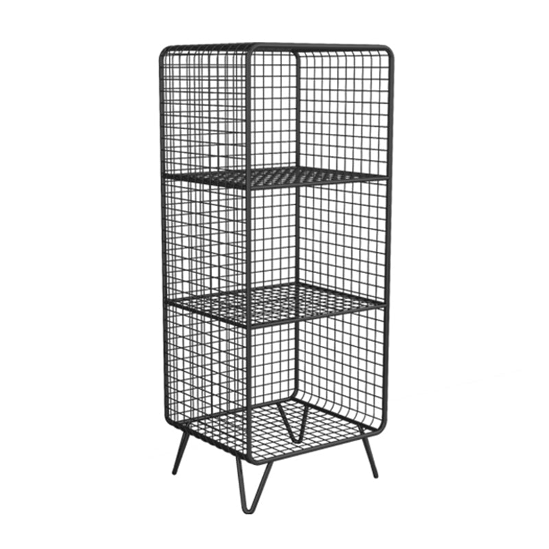 Libreria moderna chiusa con ripiani rettangolari in metallo