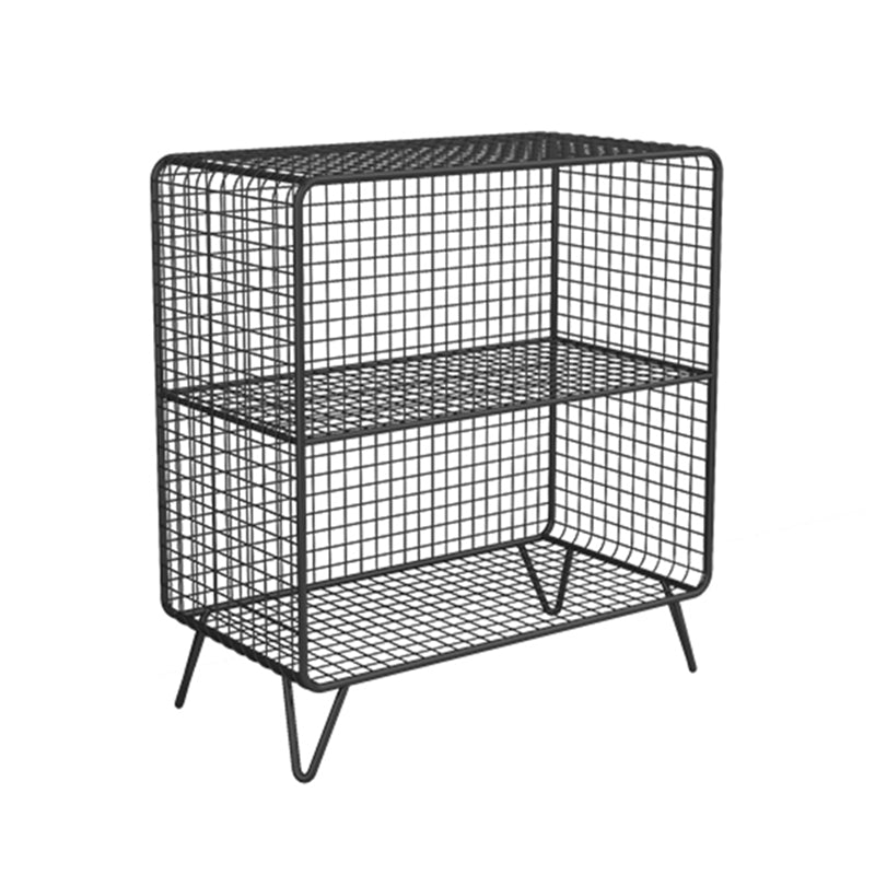 Libreria moderna chiusa con ripiani rettangolari in metallo