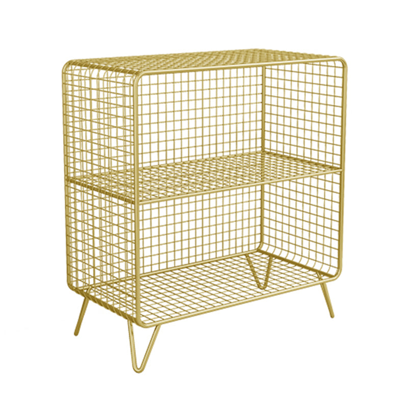 Libreria moderna chiusa con ripiani rettangolari in metallo