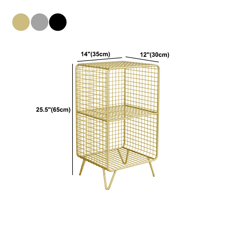 Libreria moderna chiusa con ripiani rettangolari in metallo