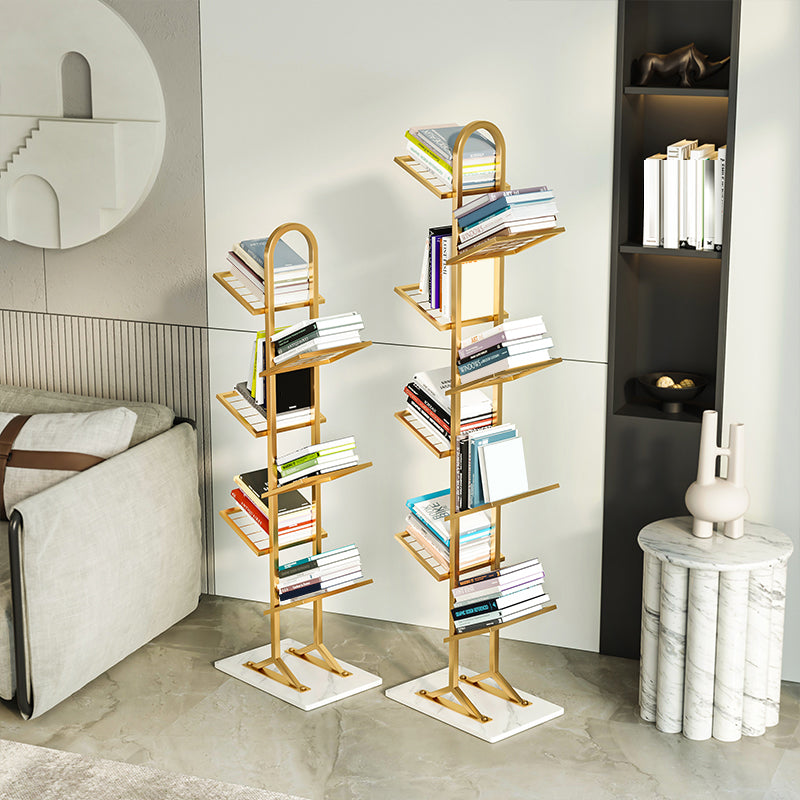 Minimalist Style Open Shelf Bookcase in Metal Material Shelves